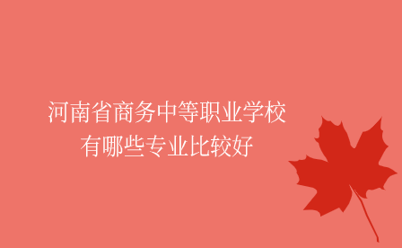 河南省商務中等職業學校有哪些專業比較好